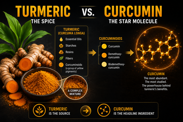Turmeric vs. Curcumin: The Spice and Its Star Molecule